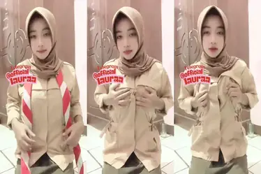 Ukhti Laura Hijab Pramuka Cantik Live Kasur